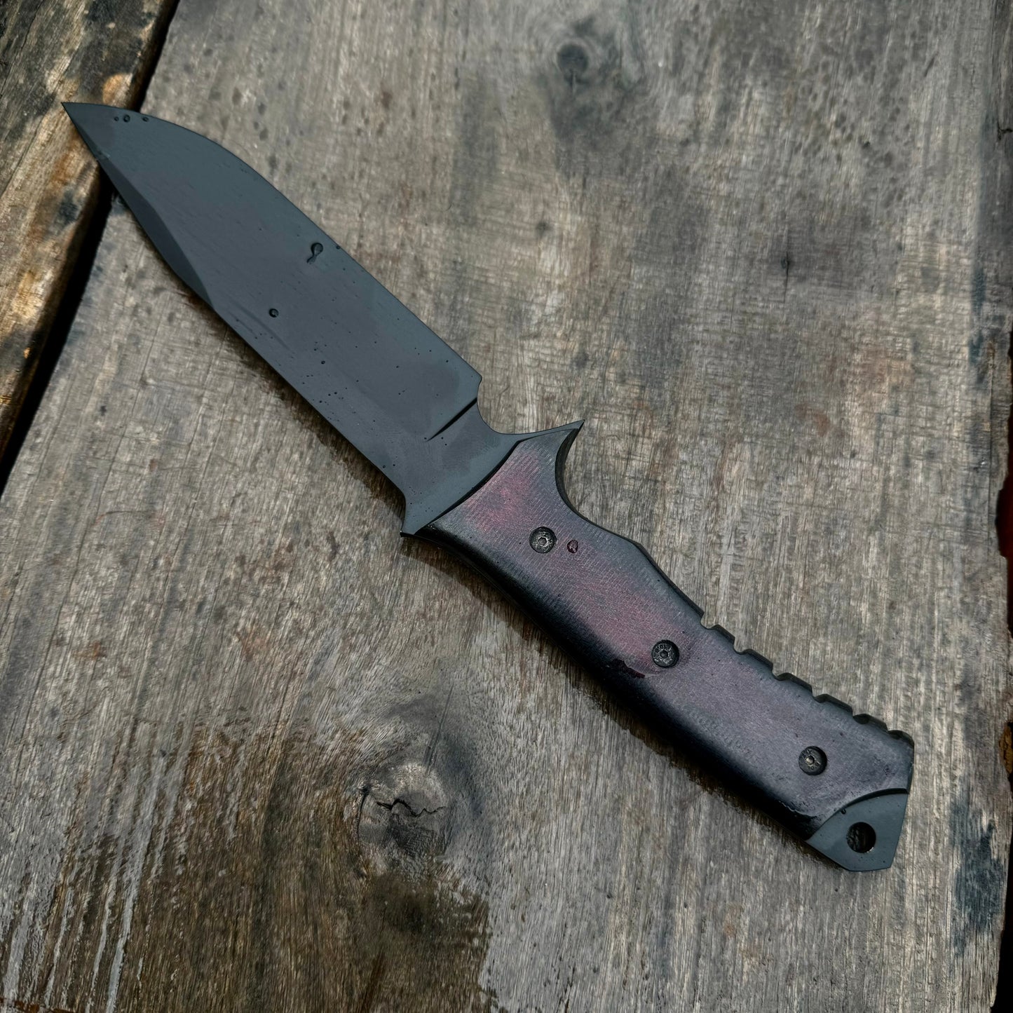 CUSTOM HANDMADE 3V STEEL HUNTING SURVIVAL KNIFE WITH G10 SHEATH HANDLE WITH PURE LEATHER SHEATH