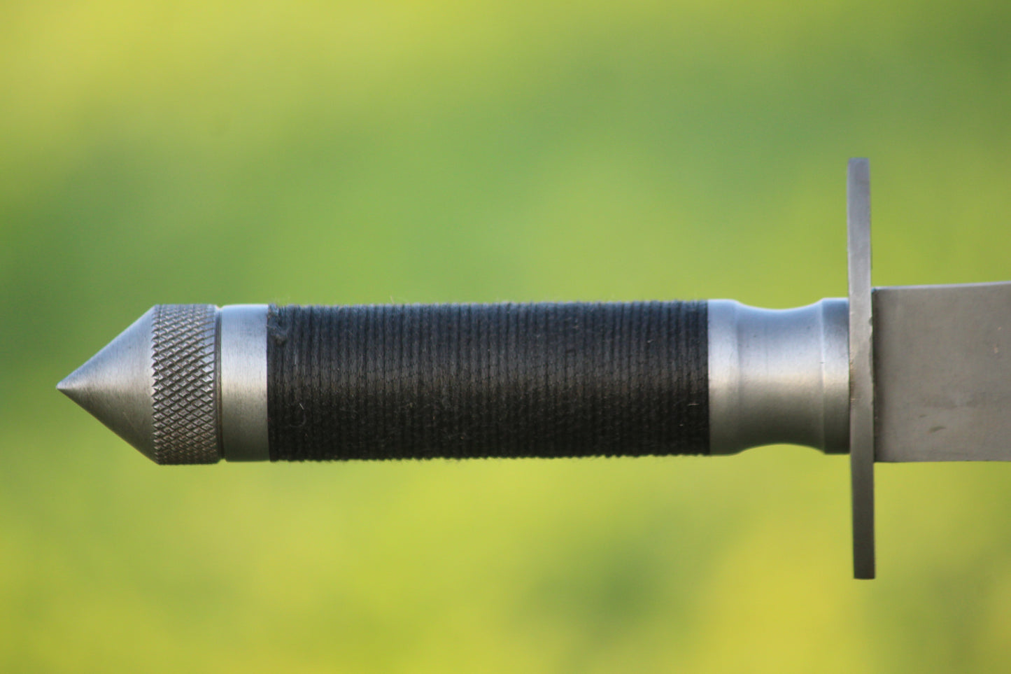 SCK-16 CUSTOM HANDMADE 3V STEEL HUNTING RAMBO MOVIE KNIFE WITH STEEL AND CORD WARP HANDLE WITH PURE LEATHER SHEATH