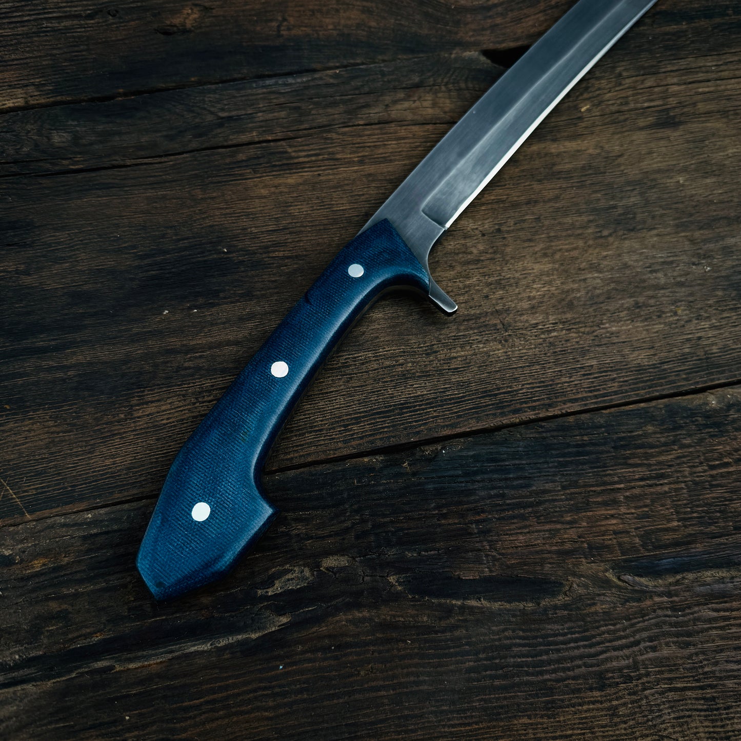 SCK-21 CUSTOM HANDMADE 3V STEEL GUNUNITING SWORD WITH G10 SHEATH HANDLE WITH PURE LEATHER SHEATH