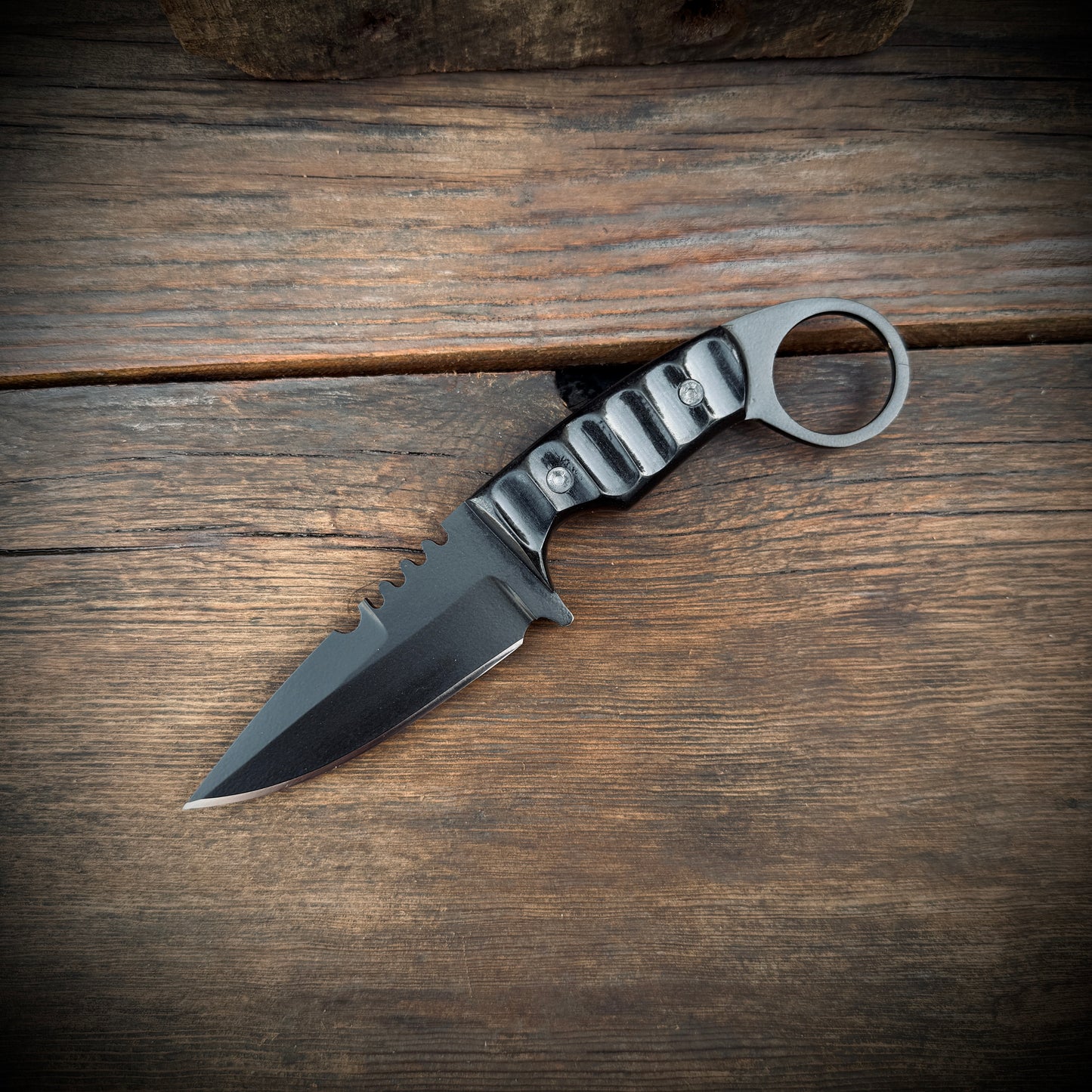 SCK-03 CUSTOM HANDMADE 3V STEEL SKINNER KNIFE WITH G10 SHEATH HANDLE AND LEATHER SHEATH.