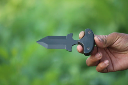 SCK-15 CUSTOM HANDMADE 3V STEEL HUNTING TANTO KNIFE WITH G10 SHEATH HANDLE WITH PURE LEATHER SHEATH