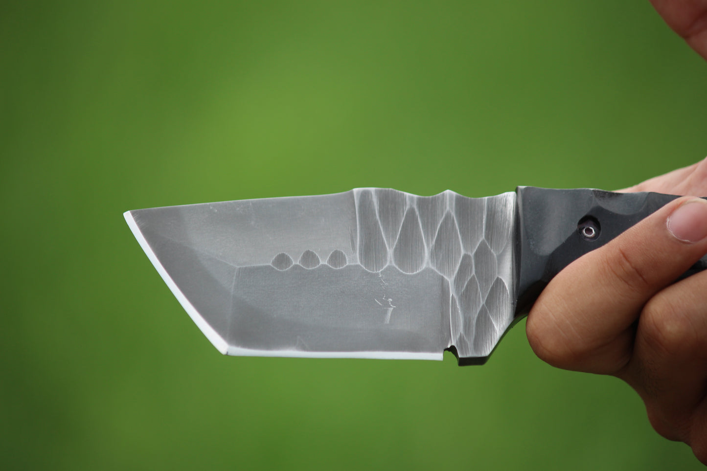SCK-04 CUSTOM HAND MADE 3V STEEL SKINNER EDC KNIFE WITH G10 SHEATH HANDLE WITH PURE LEATHER SHEATH