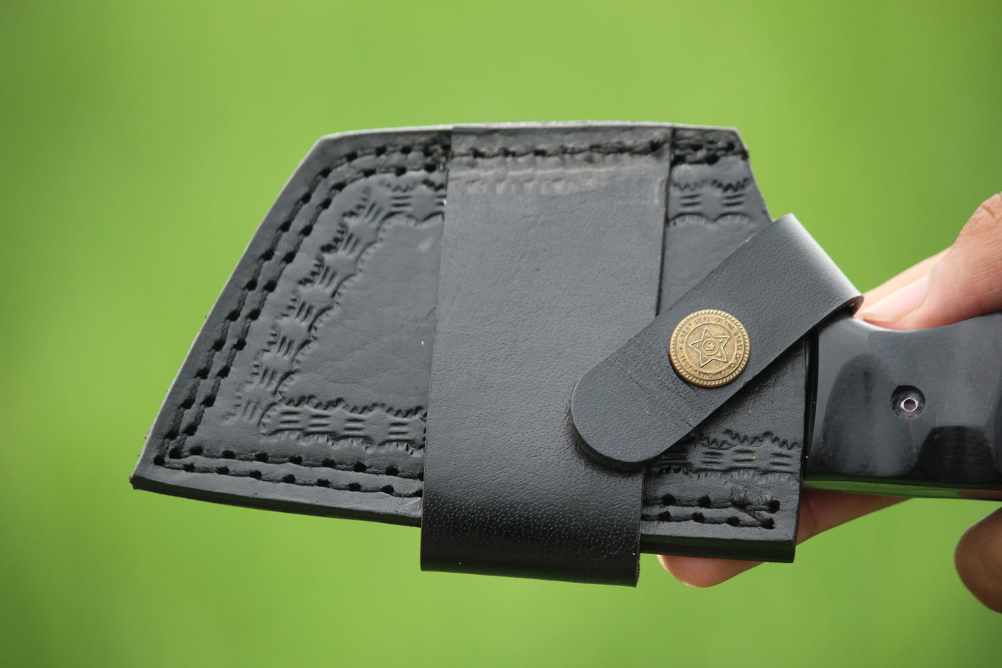 SCK-04 CUSTOM HAND MADE 3V STEEL SKINNER EDC KNIFE WITH G10 SHEATH HANDLE WITH PURE LEATHER SHEATH