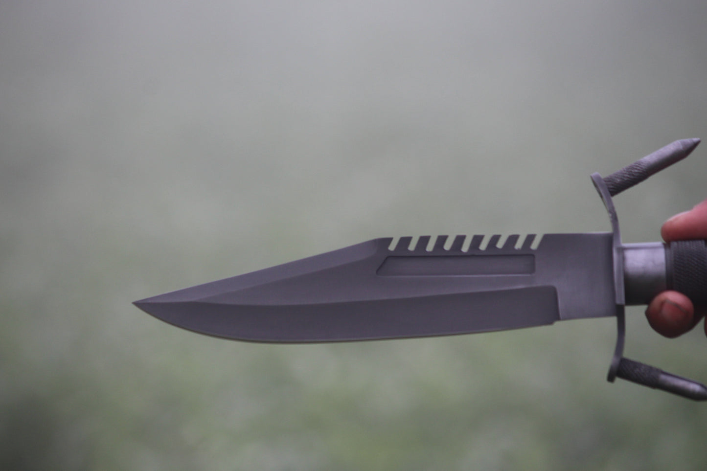 SCK-17 CUSTOM HANDMADE 3V STEEL HUNTING RAMBO MOVIE KNIFE WITH STEEL HANDLE WITH PURE LEATHER SHEATH