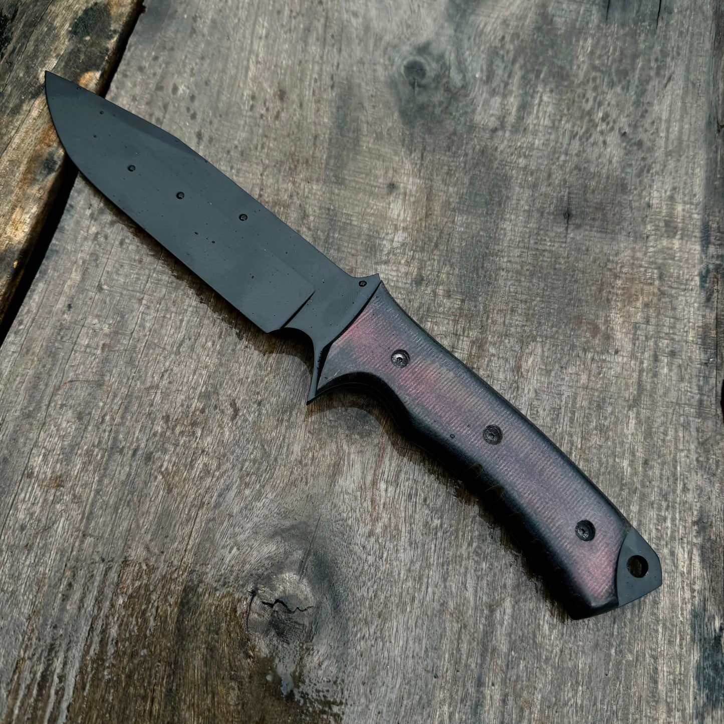 CUSTOM HANDMADE 3V STEEL HUNTING SURVIVAL KNIFE WITH G10 SHEATH HANDLE WITH PURE LEATHER SHEATH