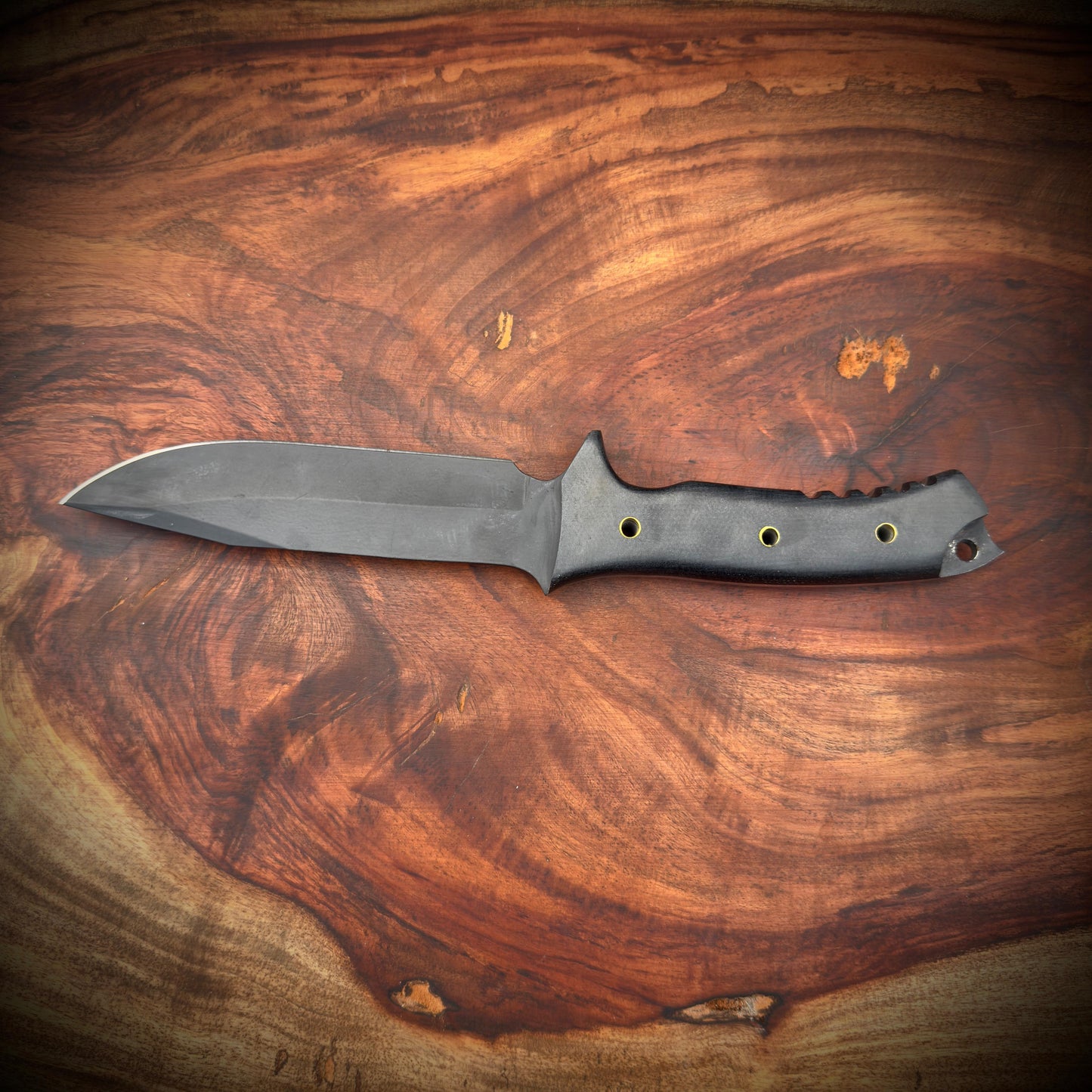 SCK-35 CUSTOM HANDMADE 3V STEEL HUNTING SURVIVAL KNIFE WITH G10 SHEATH HANDLE WITH PURE LEATHER SHEATH