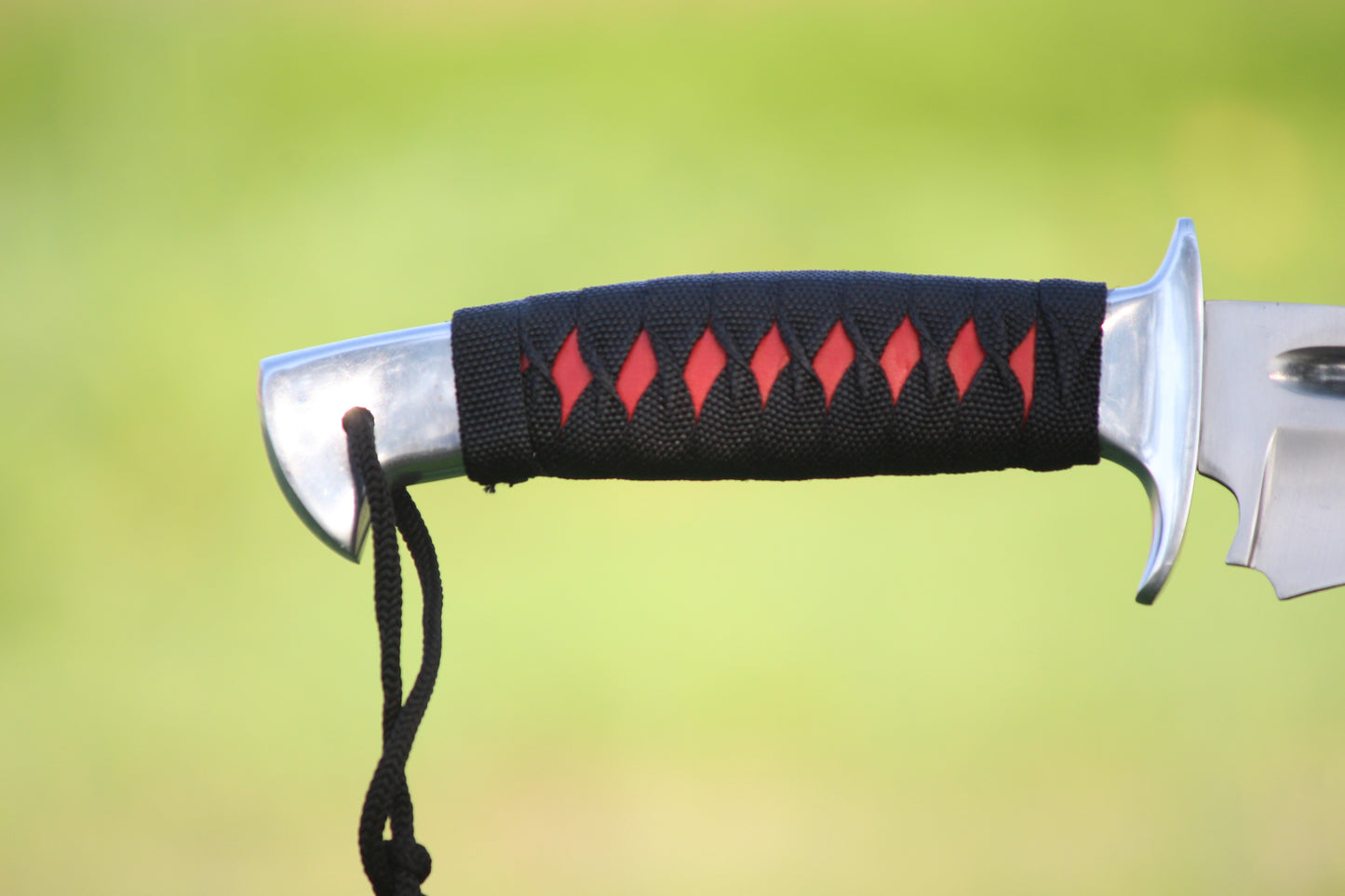 SCK-13 CUSTOM HANDMADE 440C STEEL HUNTING BOWIE KNIFE WITH CORD WARP HANDLE WITH PURE LEATHER SHEATH