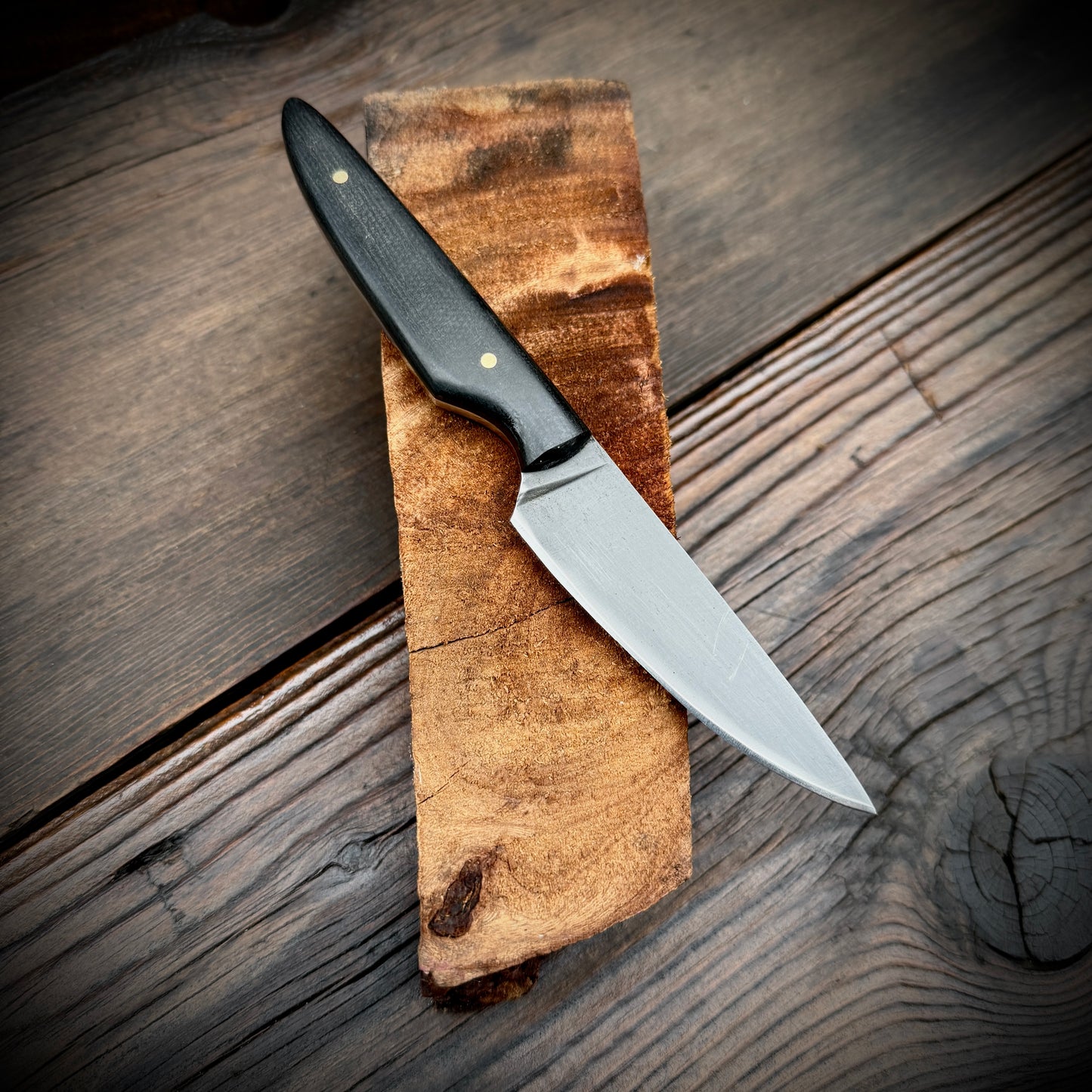 SCK-26 CUSTOM HANDMADE 3V STEEL HUNTING KNIFE WITH G10 SHEATH HANDLE WITH PURE LEATHER SHEATH