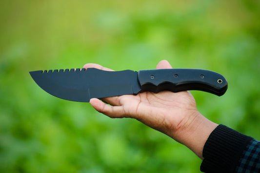 SCK-06 CUSTOM HAND MADE 3V STEEL HUNTING TRACKER KNIFE WITH G10 SHEATH HANDLE WITH PURE LEATHER SHEATH