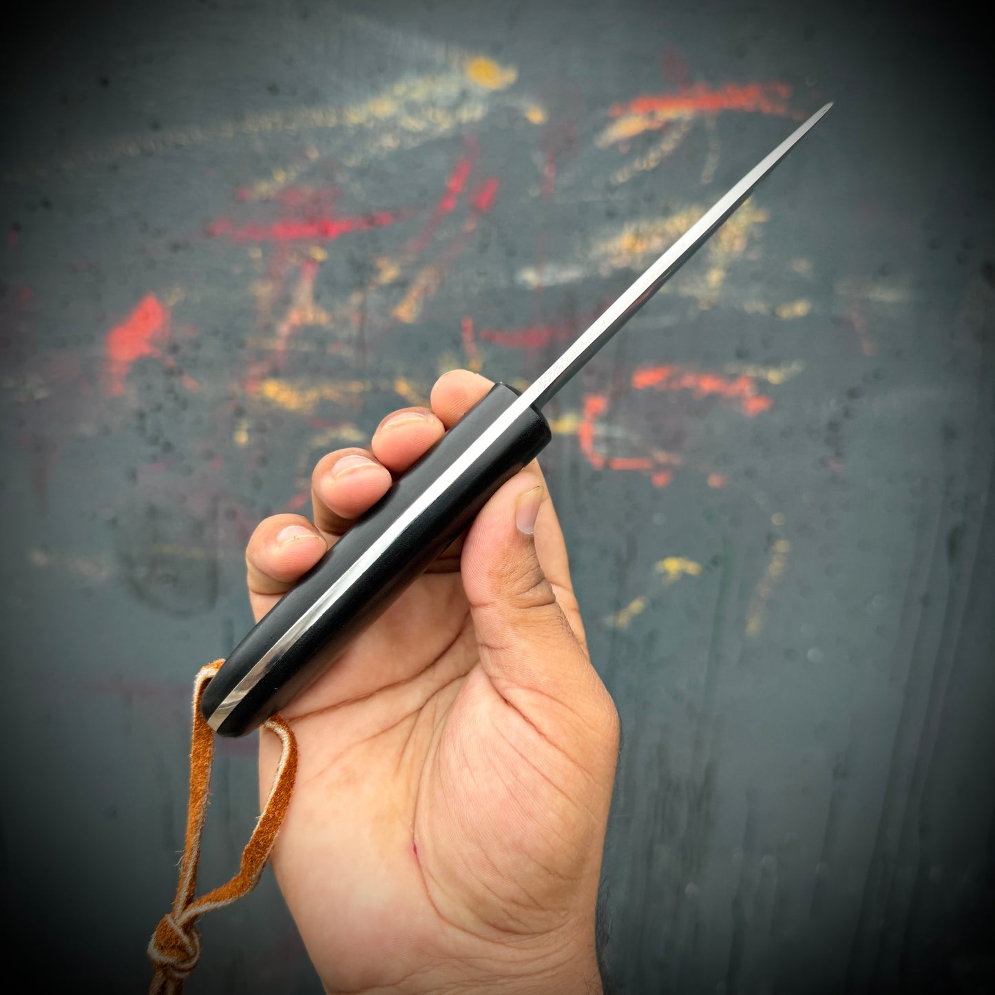 SCK-02 CUSTOM HAND MADE 3V STEEL SKINNER EDC KNIFE WITH G10 SHEATH HANDLE WITH PURE LEATHER SHEATH