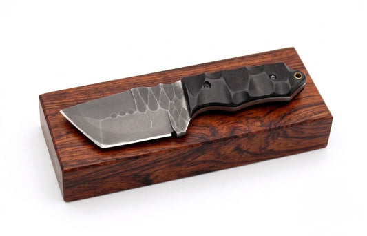 SCK-04 CUSTOM HAND MADE 3V STEEL SKINNER EDC KNIFE WITH G10 SHEATH HANDLE WITH PURE LEATHER SHEATH