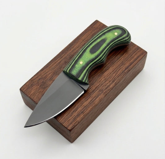 SCK-01 CUSTOM HAND MADE 3V STEEL SKINNER EDC KNIFE WITH G10 SHEATH HANDLE WITH PURE LEATHER SHEATH