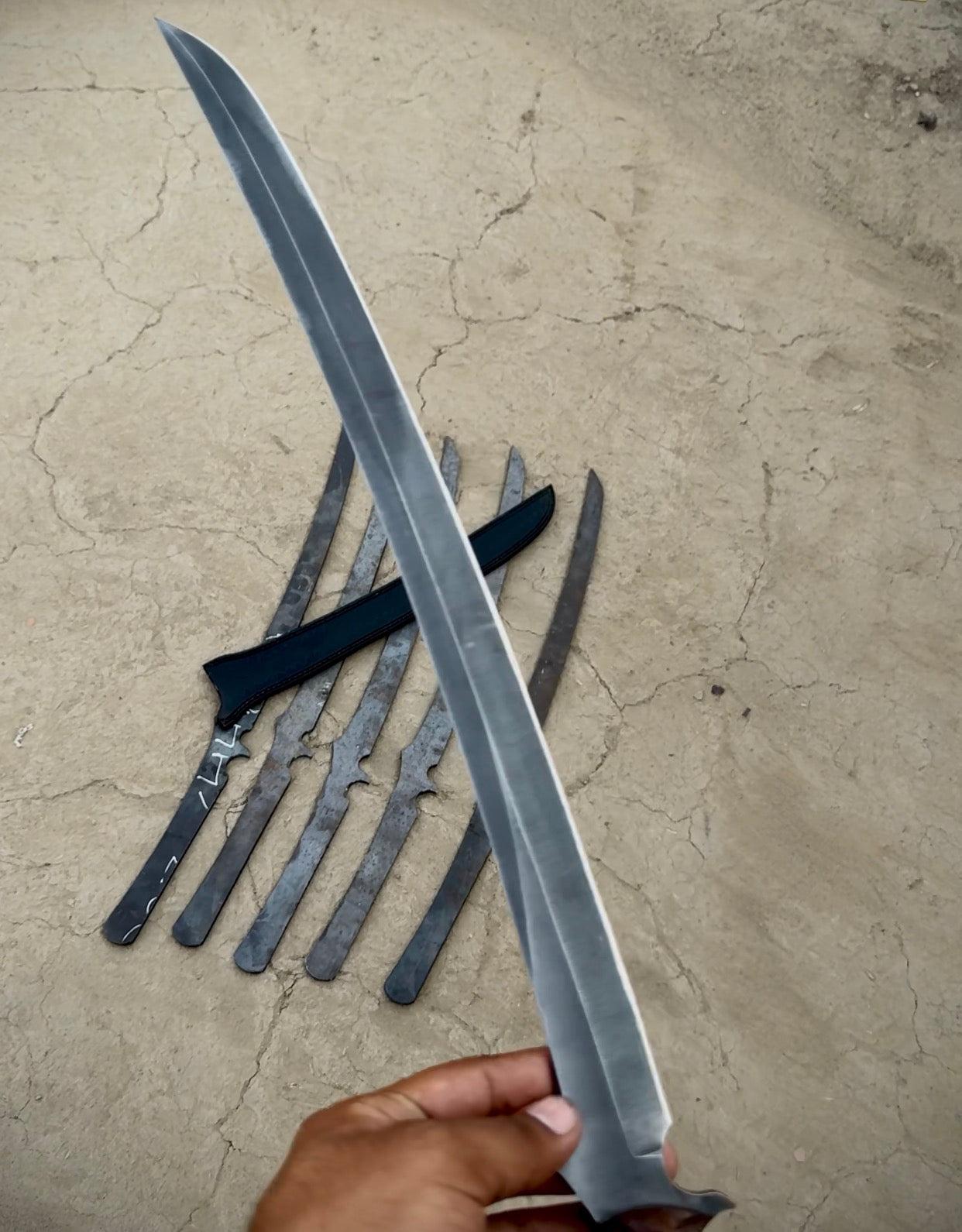 CUSTOM HANDMADE 440C STEEL KATANA BATTLE READY SWORD WITH ROSE WOOD HANDLE WITH PURE LEATHER SHEATH