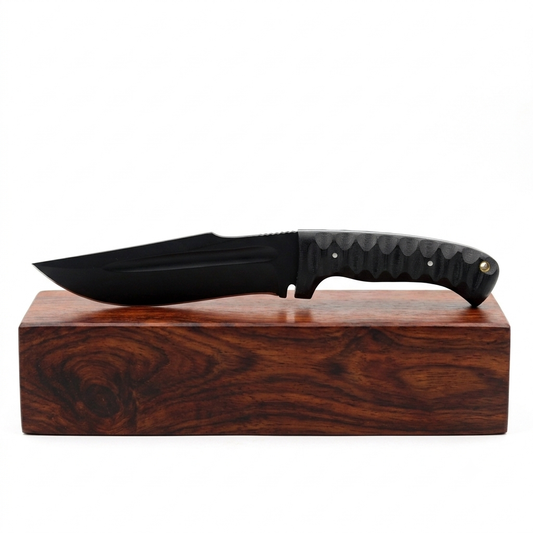 SCK-05 CUSTOM HAND MADE 3V STEEL HUNTING KNIFE WITH G10 SHEATH HANDLE WITH PURE LEATHER SHEATH
