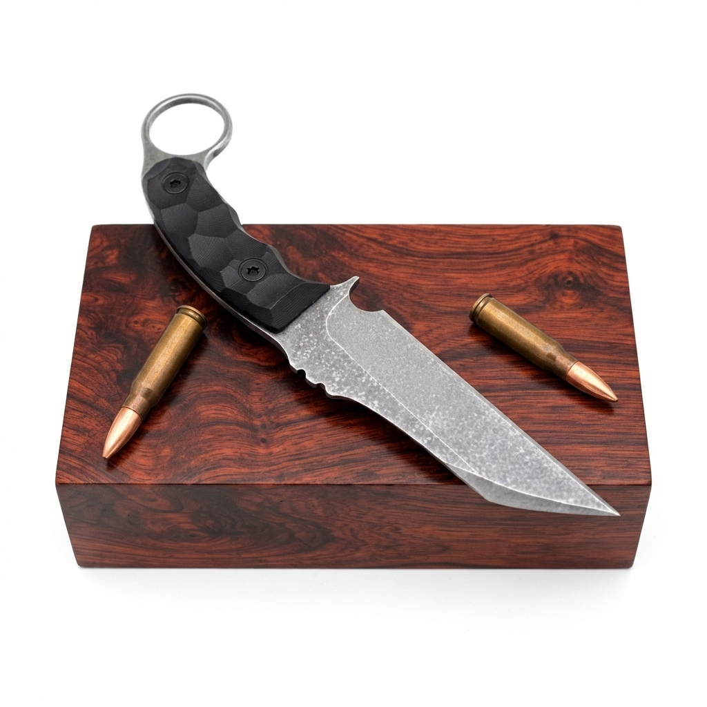 SCK-49 CUSTOM HANDMADE 3V STEEL HUNTING KARAMBIT KNIFE WITH G10 SHEATH HANDLE WITH PURE LEATHER SHEATH