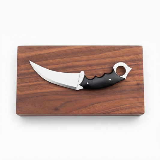SCK-55 CUSTOM HANDMADE 3V STEEL HUNTING KARAMBIT KNIFE WITH G10 SHEATH HANDLE WITH PURE LEATHER SHEATH