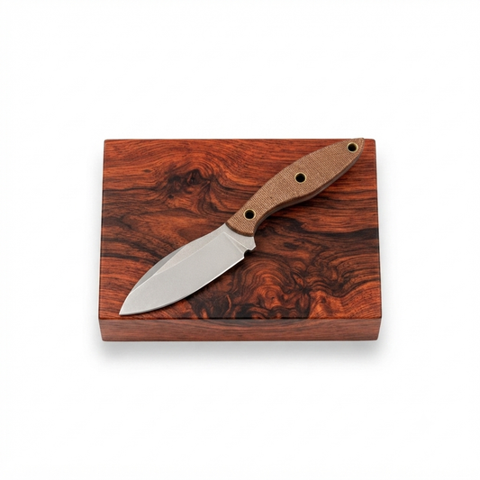 SCK-57 CUSTOM HANDMADE 3V STEEL HUNTING SKINNER KNIFE WITH G10 SHEATH HANDLE WITH PURE LEATHER SHEATH