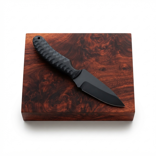 SCK-69 CUSTOM HANDMADE 3V STEEL HUNTING ELVIA KNIFE WITH G10 SHEATH HANDLE WITH PURE LEATHER SHEATH